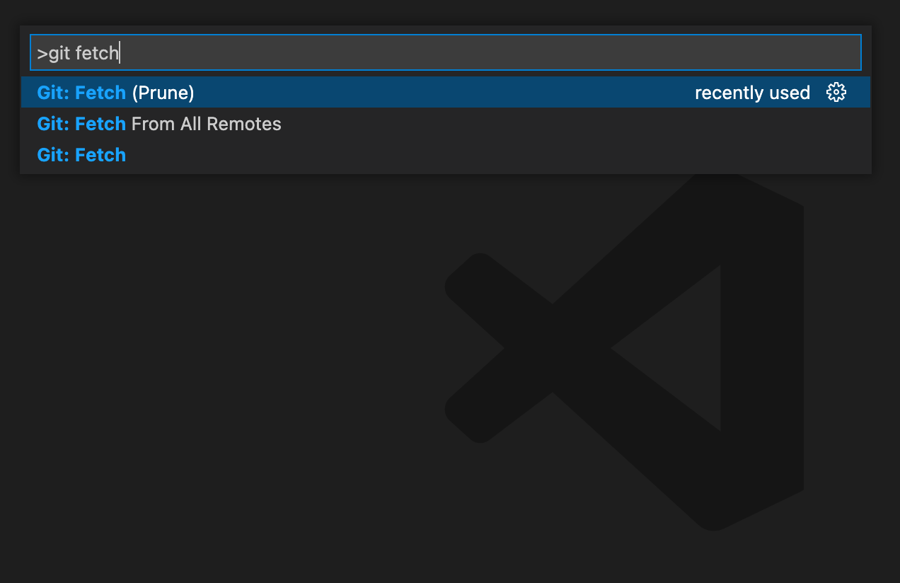 git fetch prune vscode 